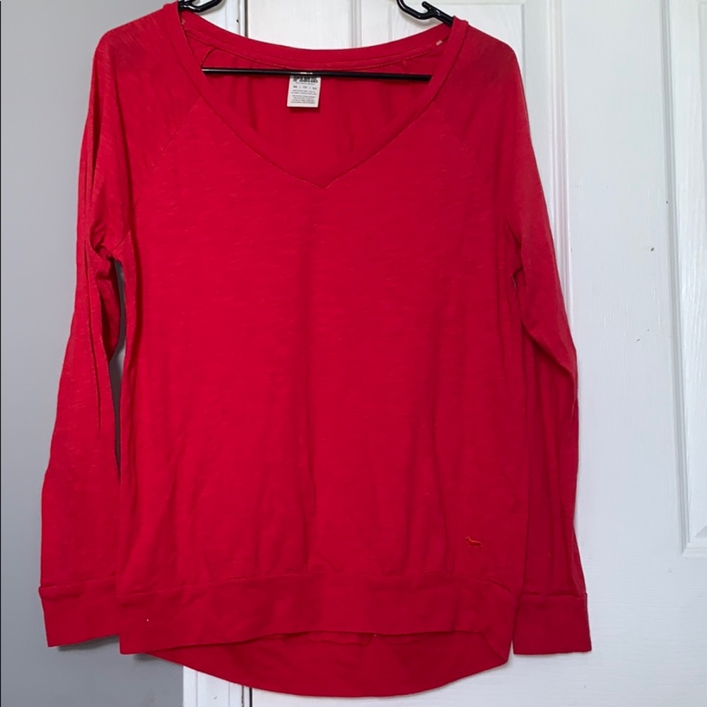 Red PINK long sleeve shirt